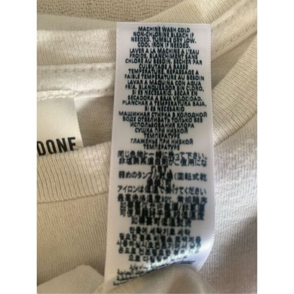 Re/Done 70s Vintage White I Don’t Do Mornings Giraffe Graphic Tee - Size Large - Picture 6 of 7